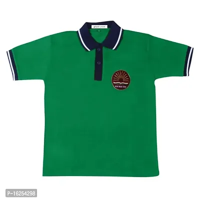 Aroruniforms Cotton Kendriya Vidyalaya House Dress Green T-Shirt (32_Green)-thumb0