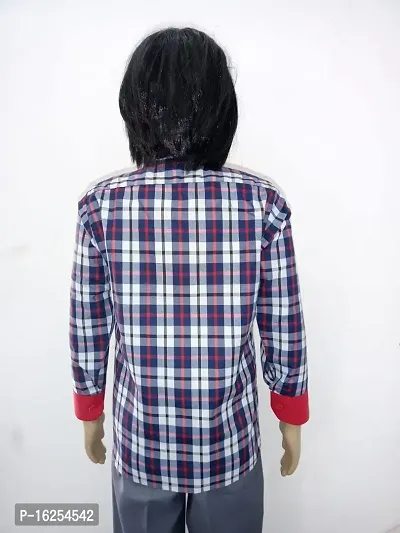 Aroruniforms Cotton Kendriya Vidalaya Uniform Full Sleeve Shirt (24_Red Check)-thumb2