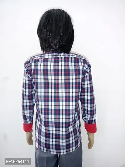 Aroruniforms Cotton Kendriya Vidalaya Uniform Full Sleeve Shirt (26_Red Check)-thumb2