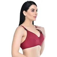 Women Non Padded Maternity/Nurshing Feeding Bra Maroon and Gajri 2pcs-thumb1