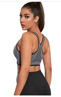 Women Non Padded SportsBra Prime Quality Grey Colour-thumb3