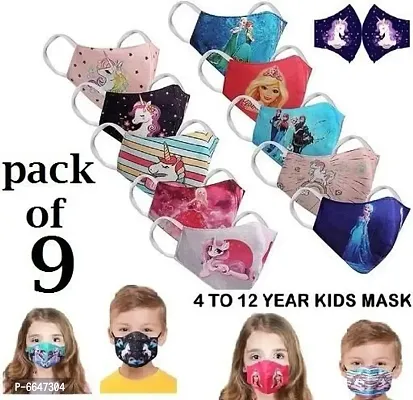 BARBI HORCE 9 MASK Net Quantity (N): 10 Size: Free Size Gender: Unisex Type: Cloth/Designer UNIVERSAL (PACK OF 9) 100% PURE COTTON 3 LAYER 2 to 5-6 Year CARTOON MASK FOR KIDS, BARBI GIRLS MASK, PRINT