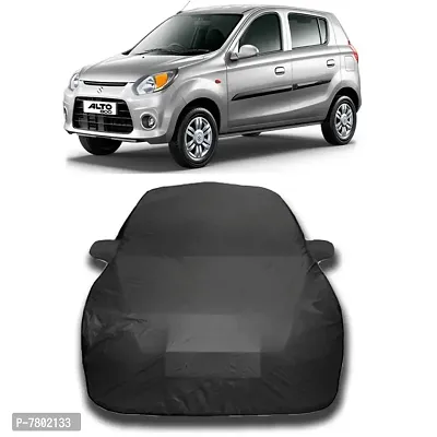 Car Covers Maruti suzuki Alto 800, UV Rays Resistant ,Dustproof Car Body Cover Compatible with Maruti suzuki Alto 800  (Without Mirror Pockets)  (Grey)-thumb0