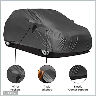 Car Covers Maruti suzuki Alto 800, UV Rays Resistant ,Dustproof Car Body Cover Compatible with Maruti suzuki Alto 800  (Without Mirror Pockets)  (Grey)-thumb3