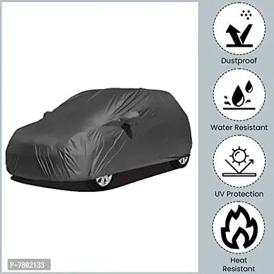 Car Covers Maruti suzuki Alto 800, UV Rays Resistant ,Dustproof Car Body Cover Compatible with Maruti suzuki Alto 800  (Without Mirror Pockets)  (Grey)-thumb5