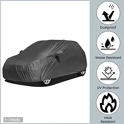 Car Covers Hyundai Santro, UV Rays Resistant ,Dustproof Car Body Cover Compatible with Hyundai Santro (Without Mirror Pockets)  (Grey)-thumb2