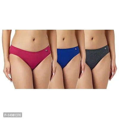 Classic Solid Cotton Briefs for Women, Pack of 3
