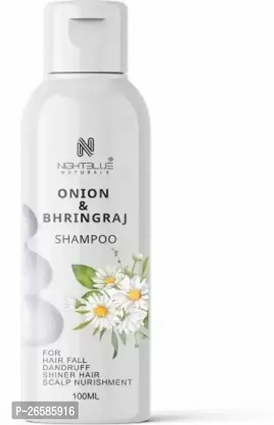 NightBlue Onion Bhringraj Shampoo Hair fall Dandruff Shine Scalp Nourishment 100 ml