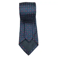 Mens Navy Blue Premium Silk Necktie Suit Accessories Set With Pocket Square Red, Black Design-thumb2