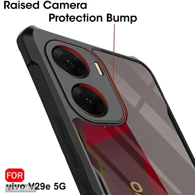 Back cover for Vivo V29e 5G Crystal Clear Back Cover | 360 Degree Protection | Protective Design | Transparent | Vivo V29e 5G cover (Balck)-thumb4