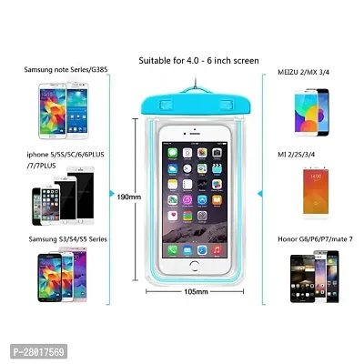 Universal  Waterproof Case Dry Bag with Phone Lanyard Waterproof Phone Holder - Blue-thumb3