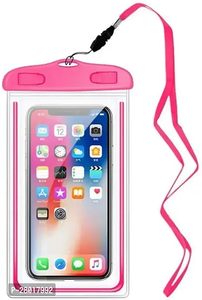 Universal  Waterproof Case Dry Bag with Phone Lanyard Waterproof Phone Holder - Pink-thumb0