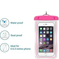 Universal  Waterproof Case Dry Bag with Phone Lanyard Waterproof Phone Holder - Pink-thumb2