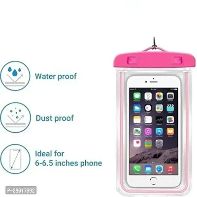 Universal  Waterproof Case Dry Bag with Phone Lanyard Waterproof Phone Holder - Pink-thumb3