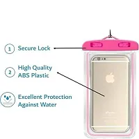 Universal  Waterproof Case Dry Bag with Phone Lanyard Waterproof Phone Holder - Pink-thumb3