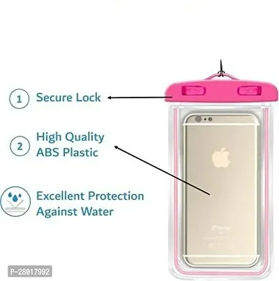 Universal  Waterproof Case Dry Bag with Phone Lanyard Waterproof Phone Holder - Pink-thumb4