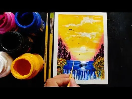 Easy Poster Colour Painting Watch Full Video on Youtube at Rahul Tanwar Art.  | By Rahul Tanwar Art | Facebook