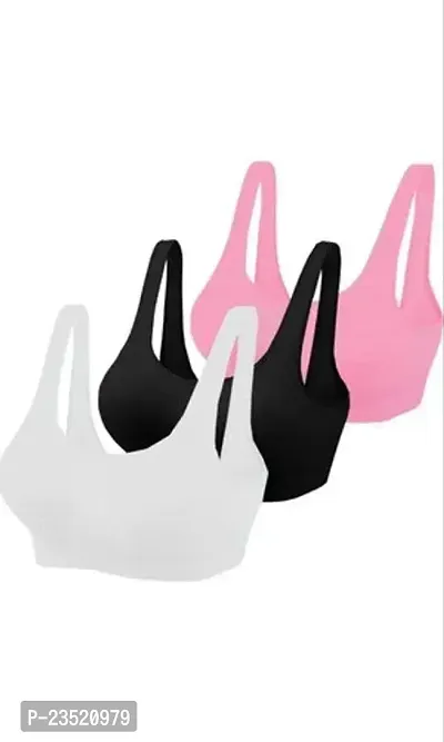 Stylish Cotton Silk Solid Non Padded Bras For Women- Pack Of 3-thumb2