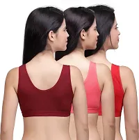 Stylish Cotton Silk Solid Non Padded Bras For Women- Pack Of 3-thumb1