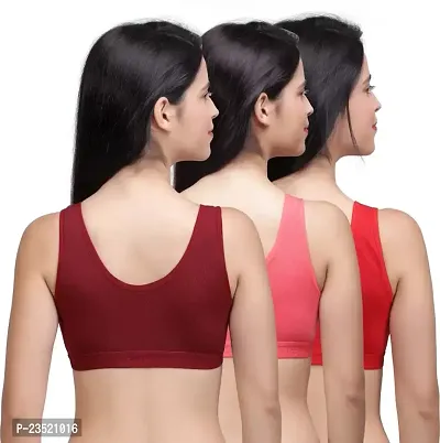 Stylish Cotton Silk Solid Non Padded Bras For Women- Pack Of 3-thumb2