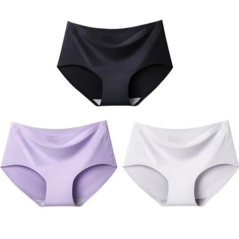 LIECRY ART Pack of 3 High Rise Full Brief Stretch Full Rear Coverage Panty with Super Soft Elastic Back Coverage Full Wear It Unde