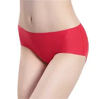 Women/Girls Ice Silk Hipster Seamless Multicolor Panty Combo Pack OF 3-thumb1