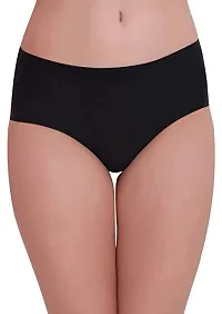 Combo of 3 (Multi Colors)Women's Ice Silk Blend Invisible Lines No Show Hipster Panty-thumb1