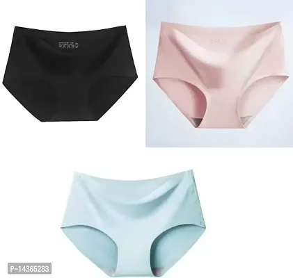 (pack of 3)High quality women seamless and silk panty