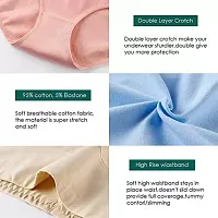 Pack of 3 Womens Cotton Ice Silk Seamless Panties Hipster Briefs Ladies Innerwear Medium Waist Soft-thumb2