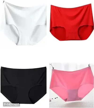 PACK OF 3 - Women's Seamless Panties Bikini Smooth  Comfortable Full Stretch Undergarments for Women