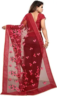 Beautiful Net Saree With Blouse Piece For Women-thumb1