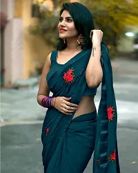 Beautiful Georgette Saree With Blouse Piece For Women-thumb4