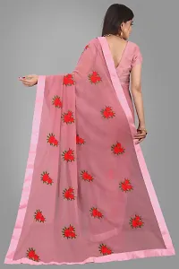 Beautiful Georgette Saree With Blouse Piece For Women-thumb1