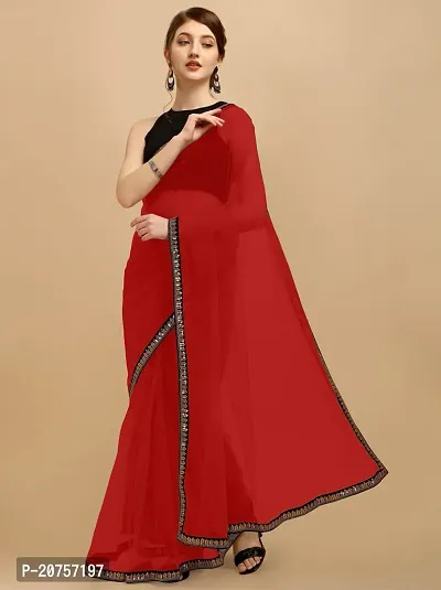 Beautiful Net Saree With Blouse Piece For Women