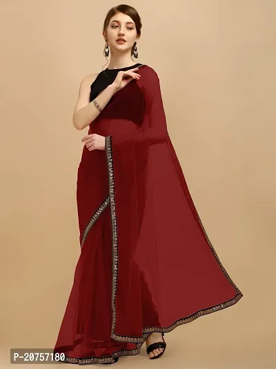Beautiful Net Saree With Blouse Piece For Women