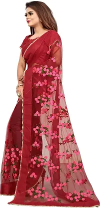 Beautiful Net Saree With Blouse Piece For Women-thumb3