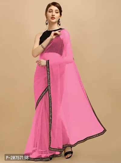 Beautiful Net Saree With Blouse Piece For Women