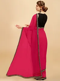 Beautiful Net Saree With Blouse Piece For Women-thumb1