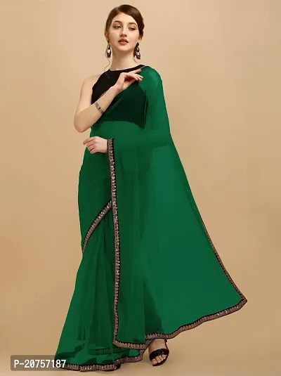 Beautiful Net Saree With Blouse Piece For Women