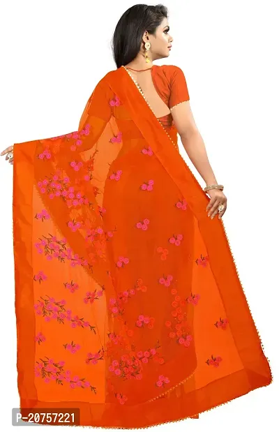 Beautiful Net Saree With Blouse Piece For Women-thumb2