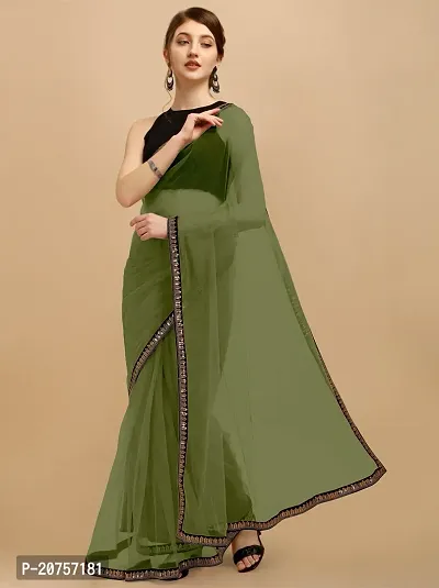 Beautiful Net Saree With Blouse Piece For Women