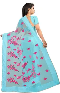 Beautiful Net Saree With Blouse Piece For Women-thumb2