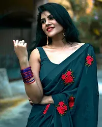 Beautiful Georgette Saree With Blouse Piece For Women-thumb2