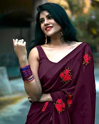 Beautiful Georgette Saree With Blouse Piece For Women-thumb4