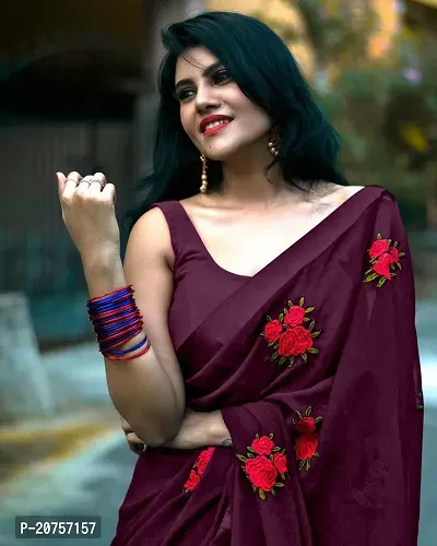 Beautiful Georgette Saree With Blouse Piece For Women-thumb5