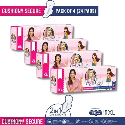 Cushiony Secure Sanitary Pads -24 Pads