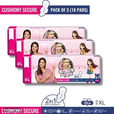 Cushiony Secure Sanitary Pads -18 Pads