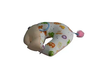 G-MART Elephant Design Velvet Pillows for Baby (Peach)-thumb1