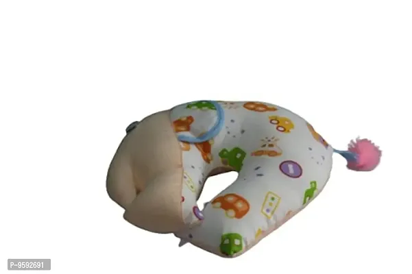 G-MART Elephant Design Velvet Pillows for Baby (Peach)-thumb2