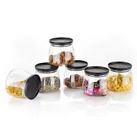 G-MART Matka Shape Kitchen Storage Plastic Container For Dal, Rice, Tea, Sugar Storage jar with Container (Set Of 6)-thumb2